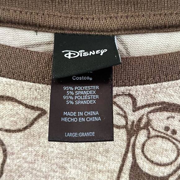 DISNEY Winnie the Pooh Pajama Sleepwear Top‎ Women's Large (c-61) - Picture 3 of 5